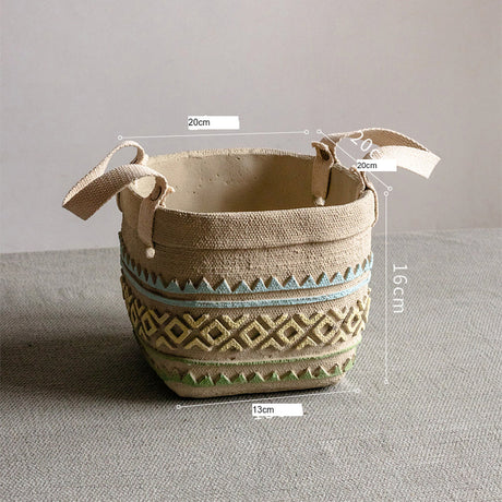 JUHAN Aisling Retro Geometric Pattern Flower Pot from JUHAN