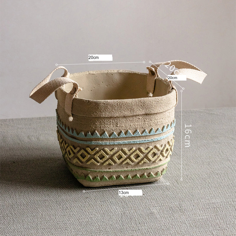 JUHAN Aisling Retro Geometric Pattern Flower Pot from JUHAN
