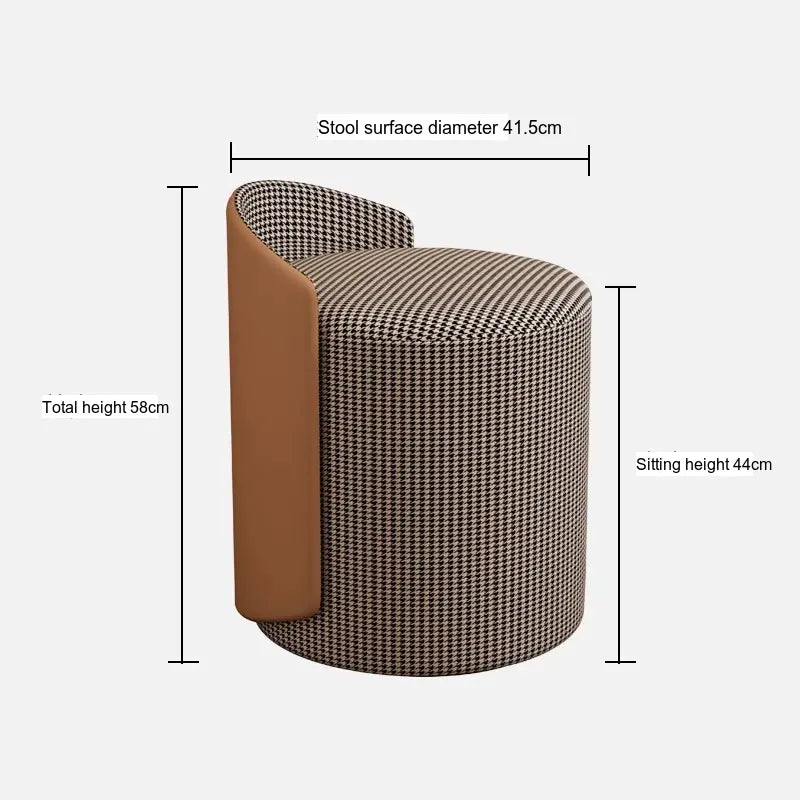 XIMIKA Valeriy Chic Comfortable Red Stool Chair from XIMIKA
