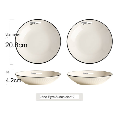 MOSE White Circle Dinner Plate Set from MOSE