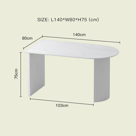 LAZYSPACE Claire Oval Rock Board Table from LAZYSPACE