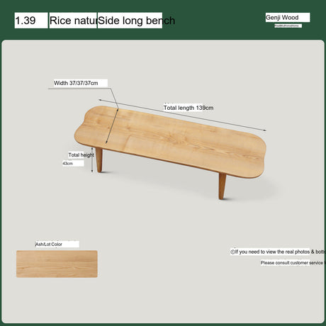 GENJI Akira Rustic Solid Wood Leisure Bench from GENJI