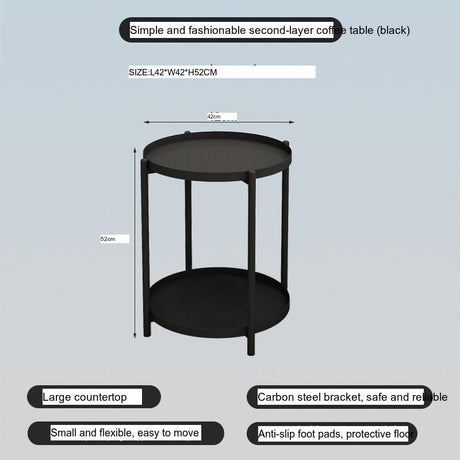 A&D Lysander Minimalist Wrought Iron Coffee Table from A&D