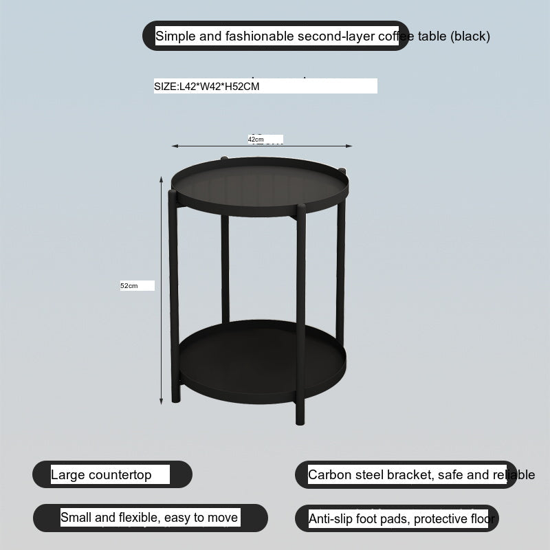 A&D Lysander Minimalist Wrought Iron Coffee Table from A&D