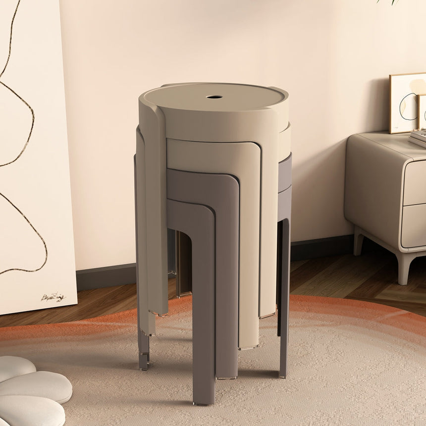 A&D Marisol Stylish Stackable Round Stool from A&D