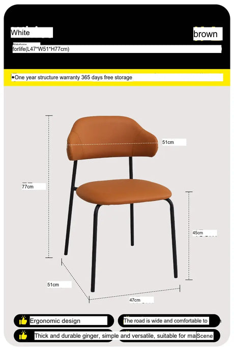 ABOUT WHITE Amaya Sleek Stackable Comfort Dining Chair from ABOUT WHITE
