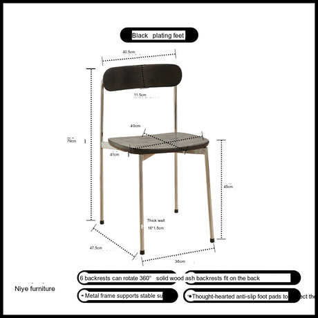 NIYE Santiago Minimalist Backrest Dining Chair from NIYE
