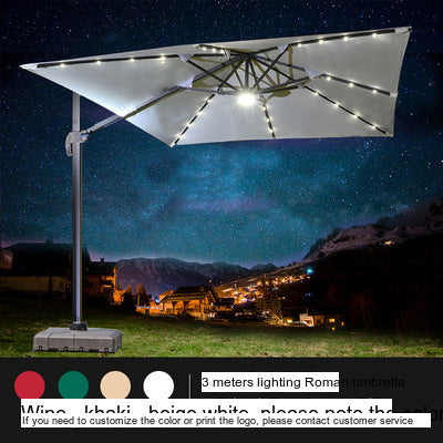 RATTAN SPACE Juniper Solar-Powered Leisure Umbrella from RATTAN SPACE