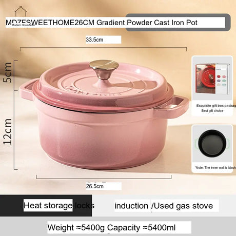 MH Zephyra Elegant Non-Stick Enamel Cast Iron Stew Pot from MH