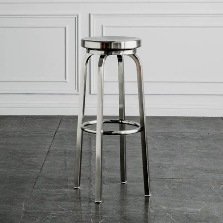 ABOUT WHITE Zorion Elegant Stainless Steel High Stool from ABOUT WHITE