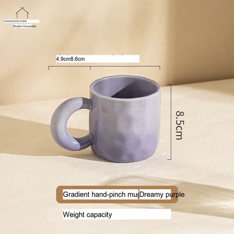 MH Elowen Stylish Gradient Coffee Cup with Glass Accent from MH