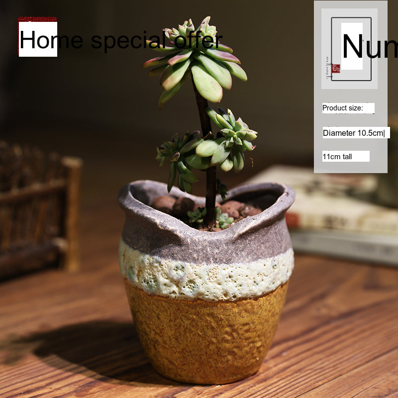 PAULOWNIA Yuna Unique Stone-Look Small Flowerpot from PAULOWNIA