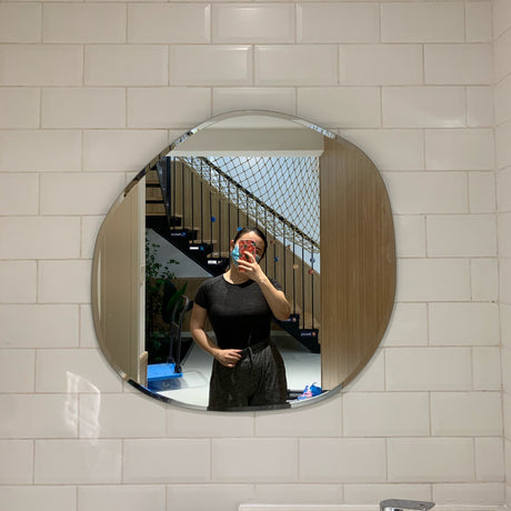 ROOMHOME Zyra Irregular Design Round Bathroom Mirror from ROOMHOME