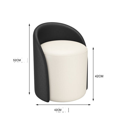 FANMINGDI Isidora Chic Backrest Makeup Stool from FANMINGDI