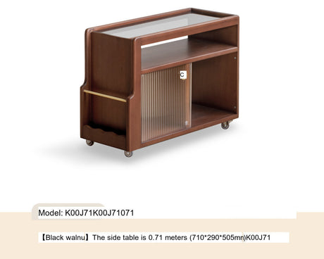 GENJI Tsubasa Rustic Minimalist Solid Wood Side Table from GENJI