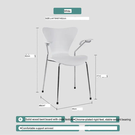 ABOUT WHITE Esmeralda Modern Simple Nordic Dining Chair from ABOUT WHITE