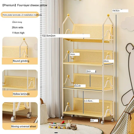 XIMIKA Hiroko Versatile Iron Children's Bookshelf Rack from XIMIKA
