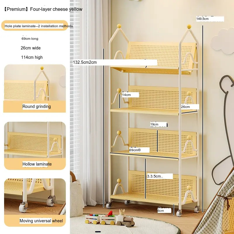 XIMIKA Hiroko Versatile Iron Children's Bookshelf Rack from XIMIKA