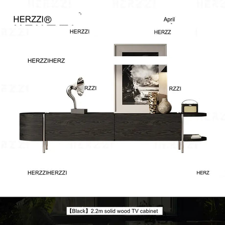 HERZZI Marcellus Elegant Composite Black Coffee Table Set from HERZZI