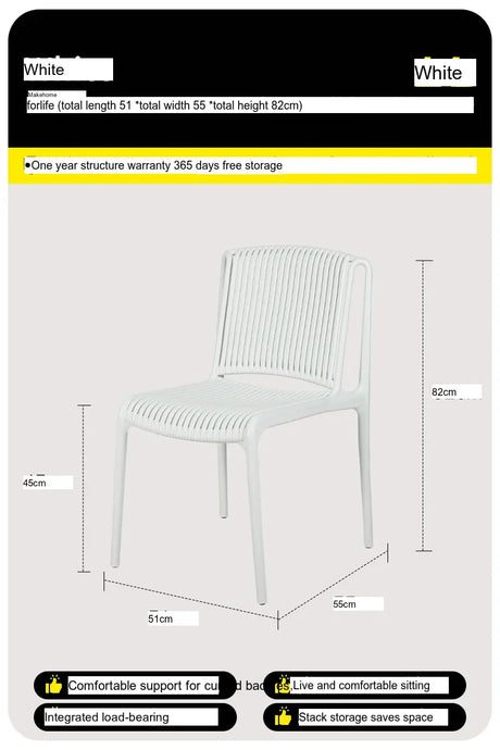 ABOUT WHITE Marisol Sleek Ergonomic Dining Chair from ABOUT WHITE