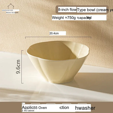 MH Isadora Elegant Ceramic Ramen Bowl Set. from MH