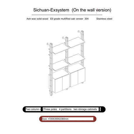 TELLS Marcellus Vintage Modular Shelf System. from TELLS
