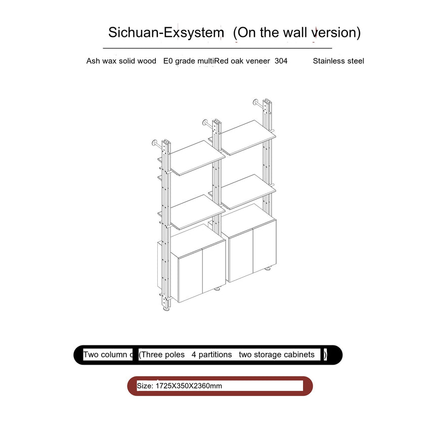 TELLS Marcellus Vintage Modular Shelf System. from TELLS