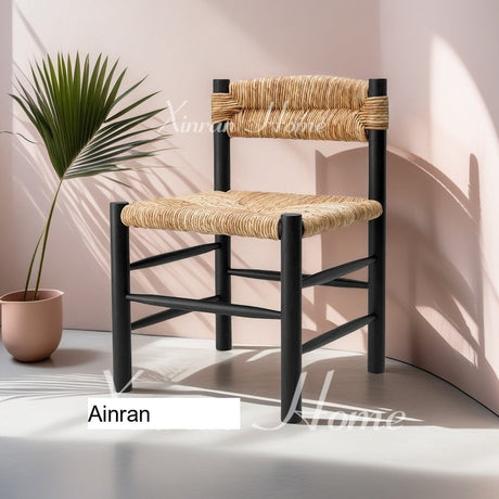GENJI Athenia Rustic Comfortable Solid Wood Dining Chair from GENJI