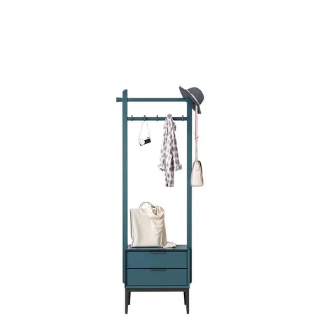 LINYUE Leo Italian Solid Wood Hat Rack & Shoe Stool Combo from LINYUE