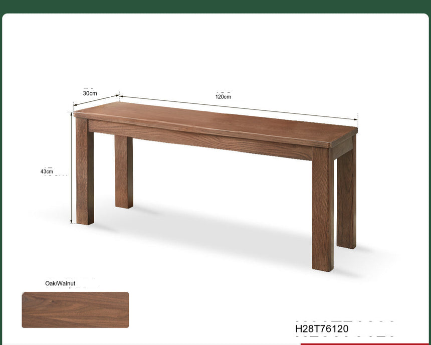 GENJI Hiroshi Minimalist Solid Wood Bench from GENJI