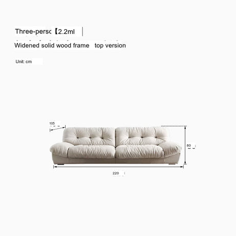 QUANMU Leandro Luxurious Cream Fabric Anti-Scratch Sofa from QUANMU