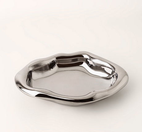 NICEMOON Ava Silver Fruit Dinner Plate from NICEMOON