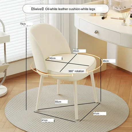 XIMIKA Calantha Elegant Plush Makeup Chair from XIMIKA