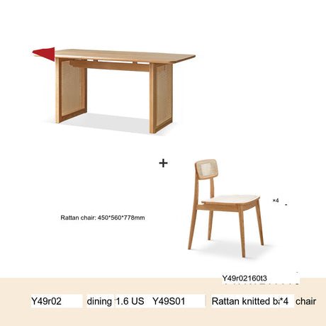 GENJI Hoshihara Solid Wood Elegant Dining Set from GENJI