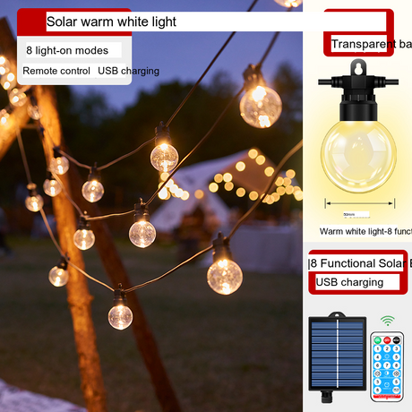 ZIYE Elowen Solar-Powered Streetwoven Garden Lights for Gazebo from ZIYE