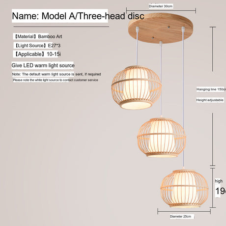 BOJI Haruki Elegant Natural Wood Stairlight Pendant Lamp from BOJI