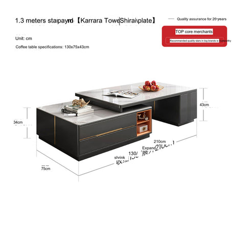 QUANMU Seraphina Luxe Modern Coffee Table from QUANMU
