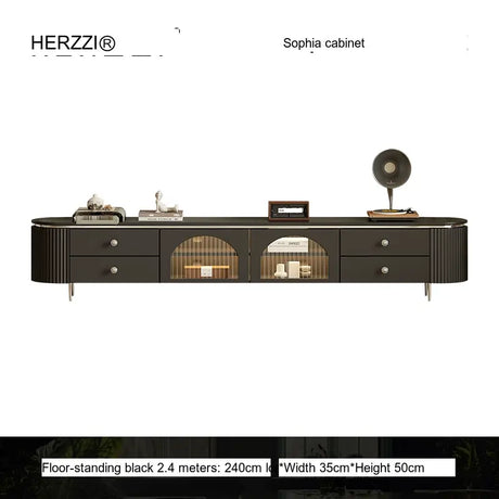 HERZZI Montpelier Elegant Medieval Black Wood Living Room Set from HERZZI