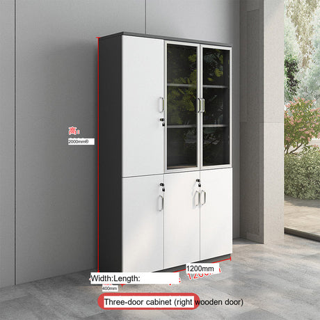 MUTINI Jasper Chic Glass-Front Locking Office Cabinet from MUTINI