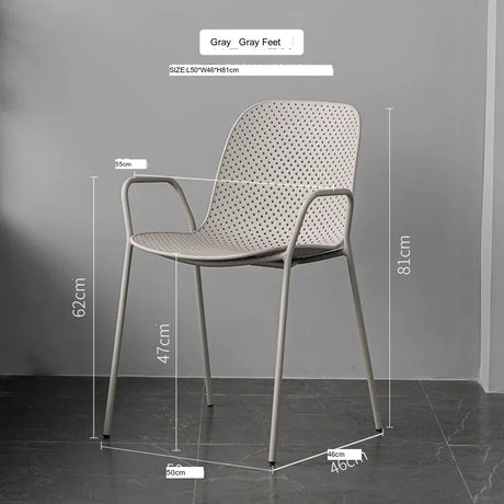 ABOUT WHITE Marcellus Sleek Armrest Plastic Dining Chair from ABOUT WHITE
