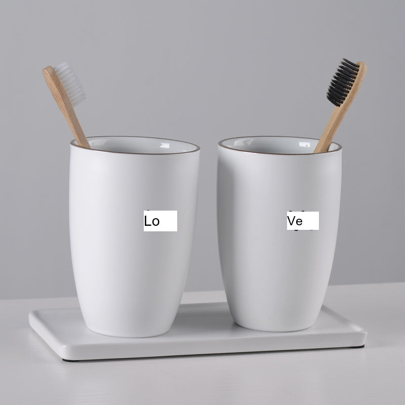 TIANRUN Hiroshi Elegant Fresh Matte Ceramic Mouthwash Cup from TIANRUN