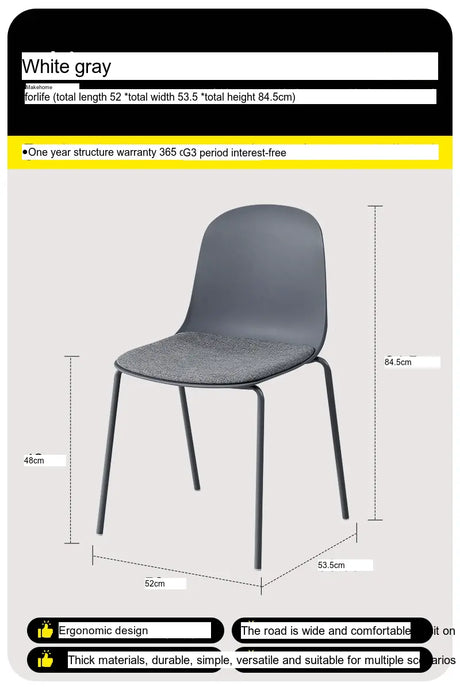 ABOUT WHITE Isolde Minimalist Stackable Dining Chair from ABOUT WHITE