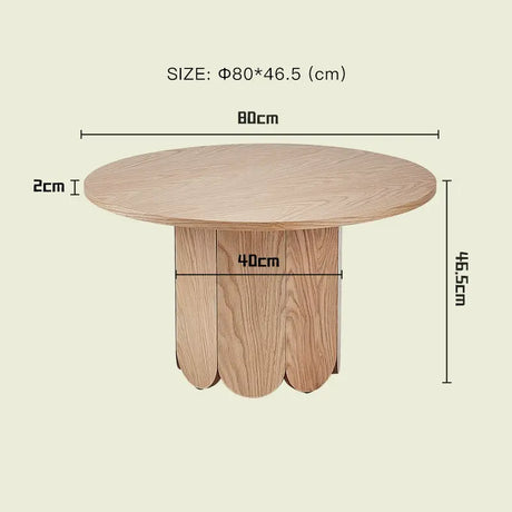 LAZYSPACE Leo Solid Wood Round Table from LAZYSPACE