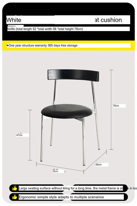 ABOUT WHITE Elowen Vintage-Inspired Soft Padded Dining Chair from ABOUT WHITE