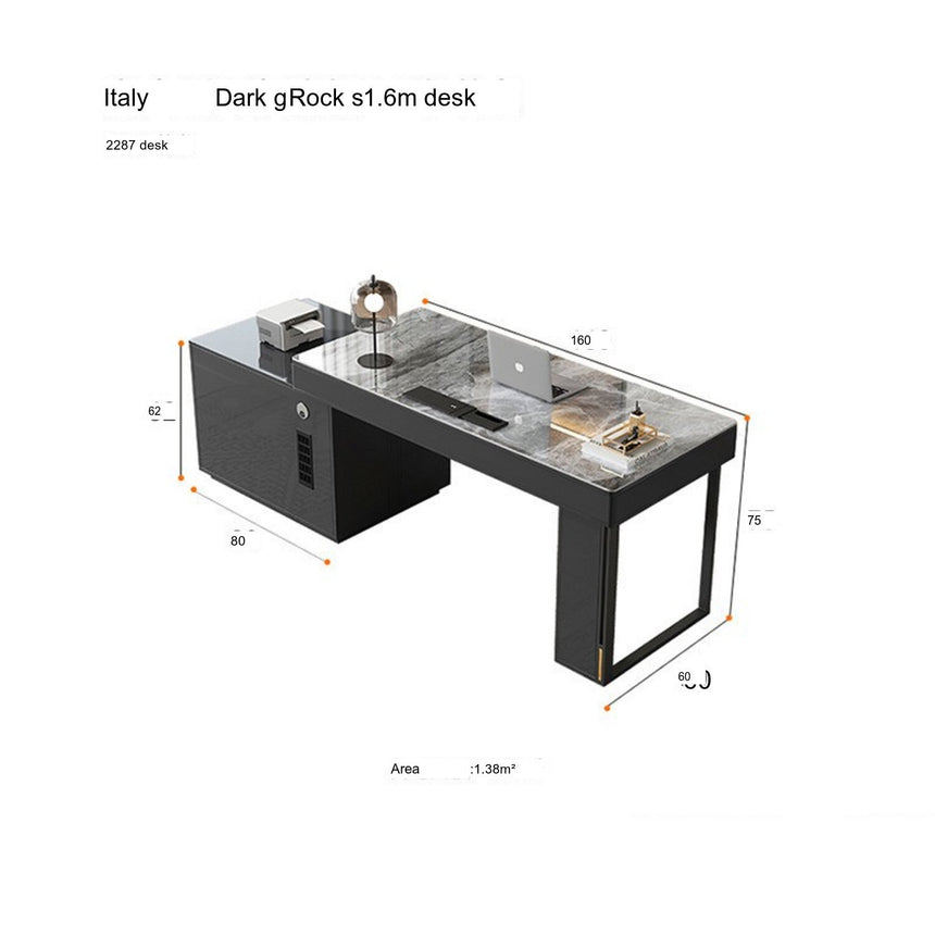 QUANMU Rhiannon Luxurious High-Level Sensory Corner Desk from QUANMU