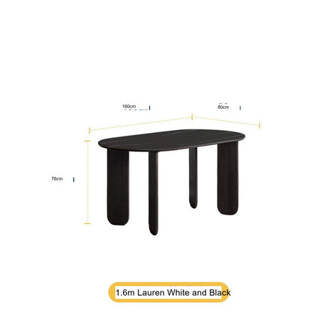 HANKE Lorian Elliptical Compact Italian Dining Table from HANKE