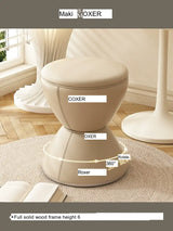 MOXER Elowen Elegant Solid Wood Rotating Dressing Stool from MOXER