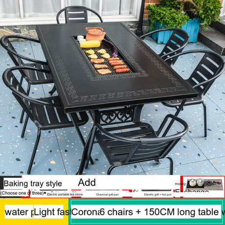 MOJIA Vesper Family-Size Electric BBQ & Hot Pot Table for Shared Dining from MOJIA