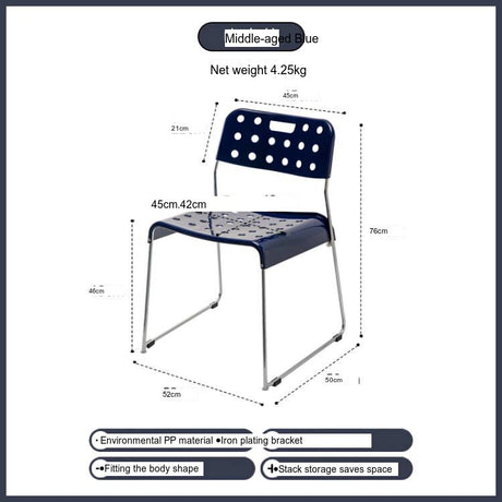 NIYE Seraphina Modern Stacking Plastic Dining Chair from NIYE