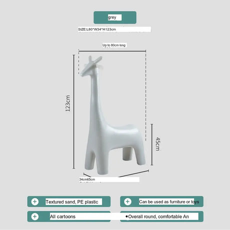 ABOUT WHITE Juniper Whimsical Giraffe Stool Decorative Home Ornament from ABOUT WHITE